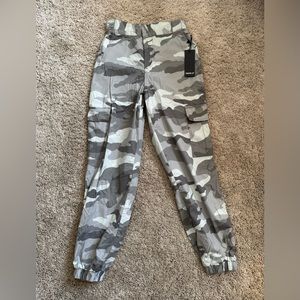 Grey/White camo cargo pants